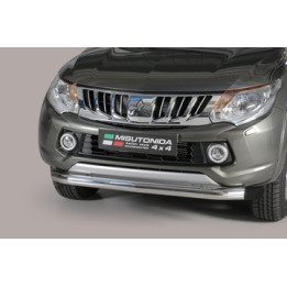 EC Homologated Bullbar, Misutonida 4x4 Slash Bar, Color Silver, Mitsubishi L200 2015 - 2018 - EDK.ro