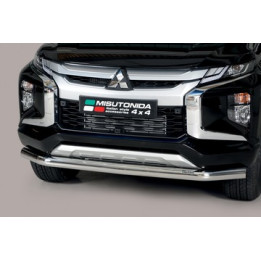 EC Homologated Bullbar, Misutonida 4x4 Slash Bar, Color Silver, Mitsubishi L200 2019 - Present - EDK.ro