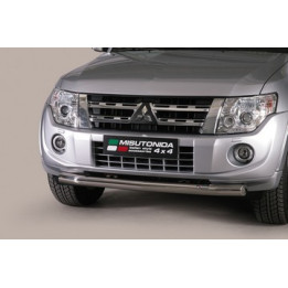 EC Homologated Bullbar, Misutonida 4x4 Slash Bar, Color Black, Mitsubishi Pajero 2007 - 2014 - EDK.ro