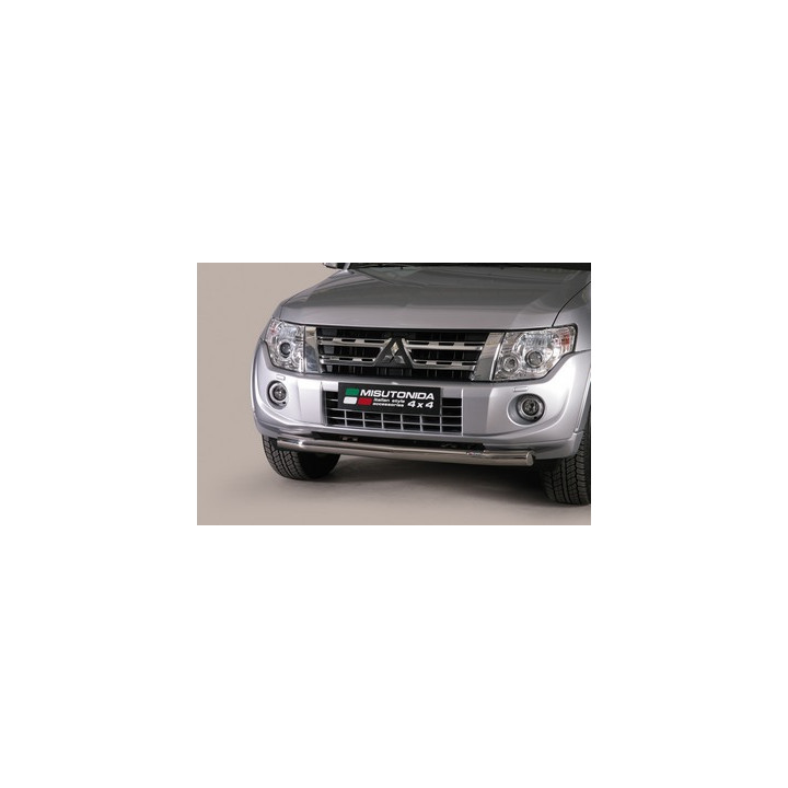 EC Homologated Bullbar, Misutonida 4x4 Slash Bar, Color Black, Mitsubishi Pajero 2007 - 2014 - EDK.ro
