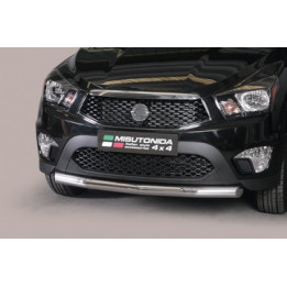 EC Homologated Bullbar, Misutonida 4x4 Slash Bar, Color Silver, SsangYong Actyon Sports - EDK.ro