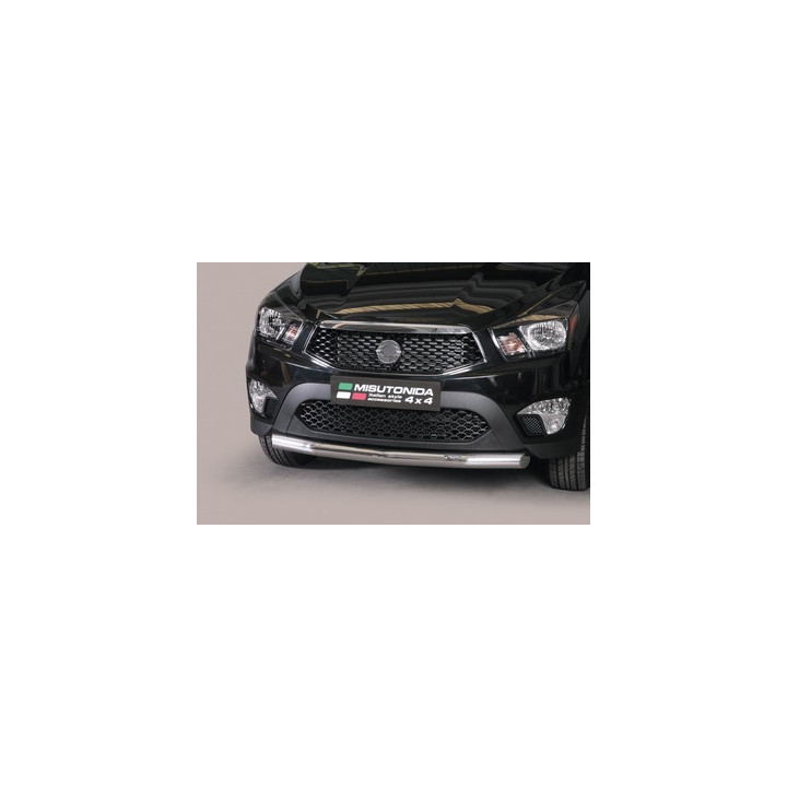 EC Homologated Bullbar, Misutonida 4x4 Slash Bar, Color Silver, SsangYong Actyon Sports - EDK.ro