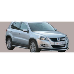 EC Homologated Bullbar, Misutonida 4x4 Slash Bar, Color Black, Volkswagen Tiguan - EDK.ro