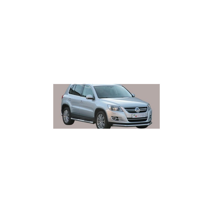 EC Homologated Bullbar, Misutonida 4x4 Slash Bar, Color Black, Volkswagen Tiguan - EDK.ro