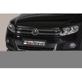 EC Homologated Bullbar, Misutonida 4x4 Slash Bar, Color Black, Volkswagen Tiguan - EDK.ro
