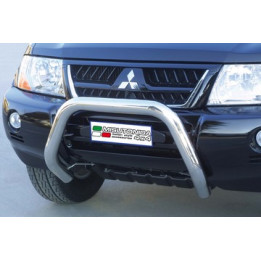 Bullbar Omologat RAR, Misutonida 4x4 Super Bar, Culoare Argintiu, Mitsubishi Pajero 2003 - 2006 - EDK.ro