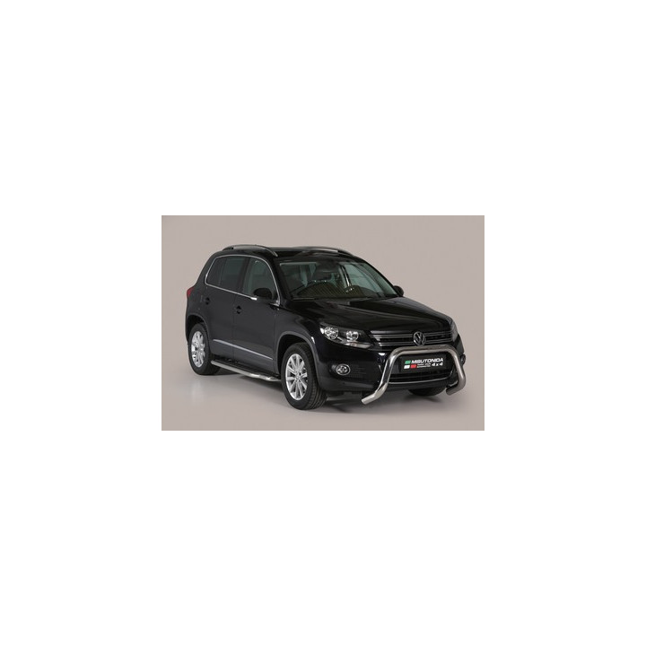 EC Homologated Bullbar, Misutonida 4x4 Super Bar, Color Silver, Volkswagen Tiguan - EDK.ro