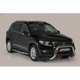EC Homologated Bullbar, Misutonida 4x4 Super Bar, Color Black, Volkswagen Tiguan - EDK.ro