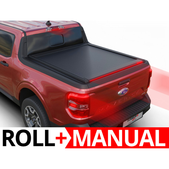 Manual Roll Top Tonneau Bed Cover, Tessera 4x4 Roll+, Ford Maverick 2022 - Present - EDK.ro
