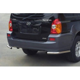 Rear Protection Corners, Misutonida 4x4 Steel Rear Corners, Color Silver, Hyundai Terracan - EDK.ro