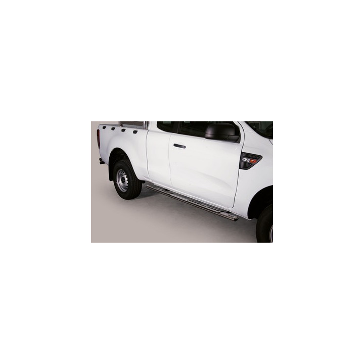 Side Steps, Misutonida 4x4 Neoprene Step, Color Silver, Ford Ranger 2012 - Present - EDK.ro