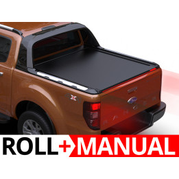 Manual Roll Top Tonneau Bed Cover, Tessera 4x4 Roll+, Ford Ranger Wildtrak Double Cab 2012 - 2022 - EDK.ro