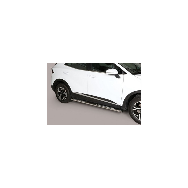 Side Steps, Misutonida 4x4 Neoprene Step, Color Silver, Kia Sportage 2022 - Present - EDK.ro