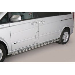 Praguri Laterale, Misutonida 4x4 Neoprene Step, Culoare Argintiu, Mercedes-Benz Viano 2010 - 2014 - EDK.ro