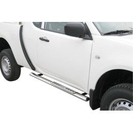 Praguri Laterale, Misutonida 4x4 Neoprene Step, Culoare Argintiu, Mitsubishi L200 2010 - 2015 - EDK.ro