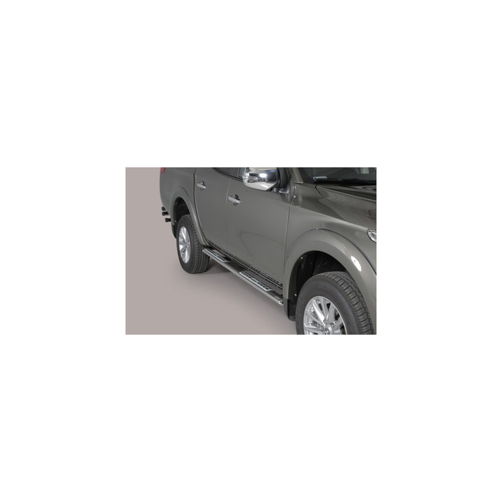 Side Steps, Misutonida 4x4 Neoprene Step, Color Silver, Mitsubishi L200 2019 - Present - EDK.ro