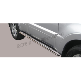Praguri Laterale, Misutonida 4x4 Neoprene Step, Culoare Argintiu, Mitsubishi Pajero 2007 - 2014 - EDK.ro