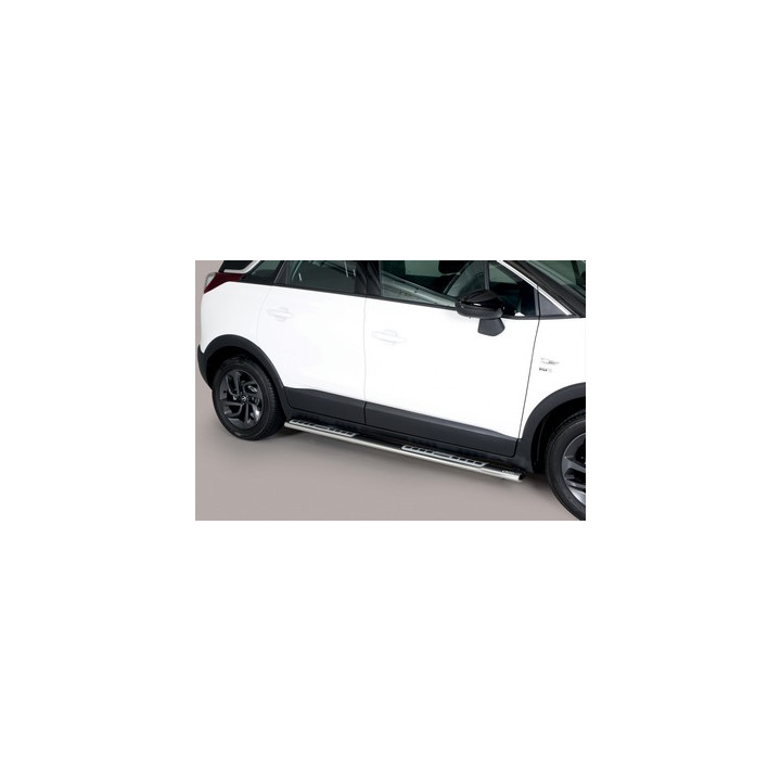 Side Steps, Misutonida 4x4 Neoprene Step, Color Silver, Opel Crossland X 2017 - 2024 - EDK.ro