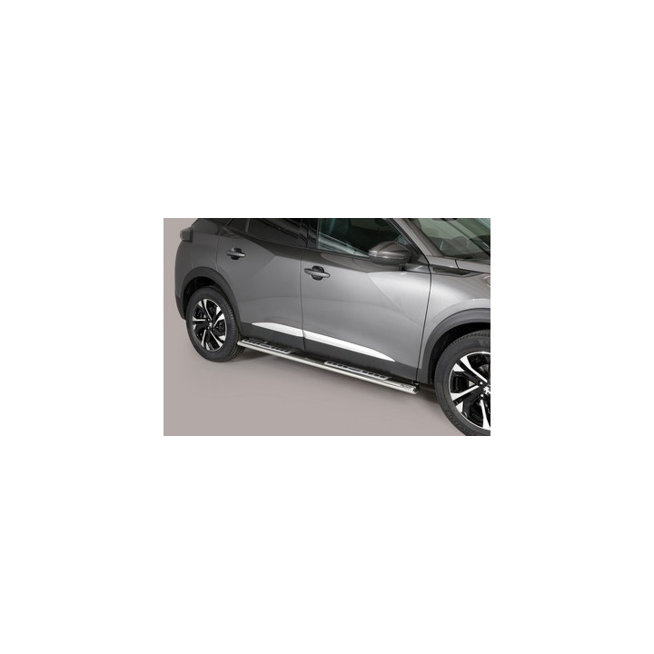 Side Steps, Misutonida 4x4 Neoprene Step, Color Silver, Peugeot 2008 2008 - 2020 - EDK.ro