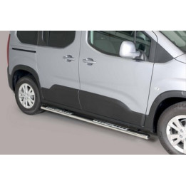 Side Steps, Misutonida 4x4 Neoprene Step, Color Silver, Peugeot Rifter 2018 - Present - EDK.ro