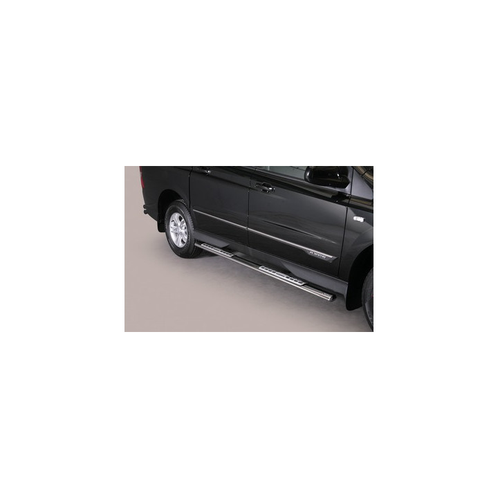 Side Steps, Misutonida 4x4 Neoprene Step, Color Silver, SsangYong Actyon Sports - EDK.ro