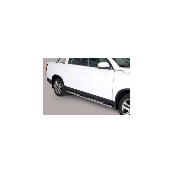 Praguri Laterale, Misutonida 4x4 Neoprene Step, Culoare Argintiu, SsangYong Musso - EDK.ro