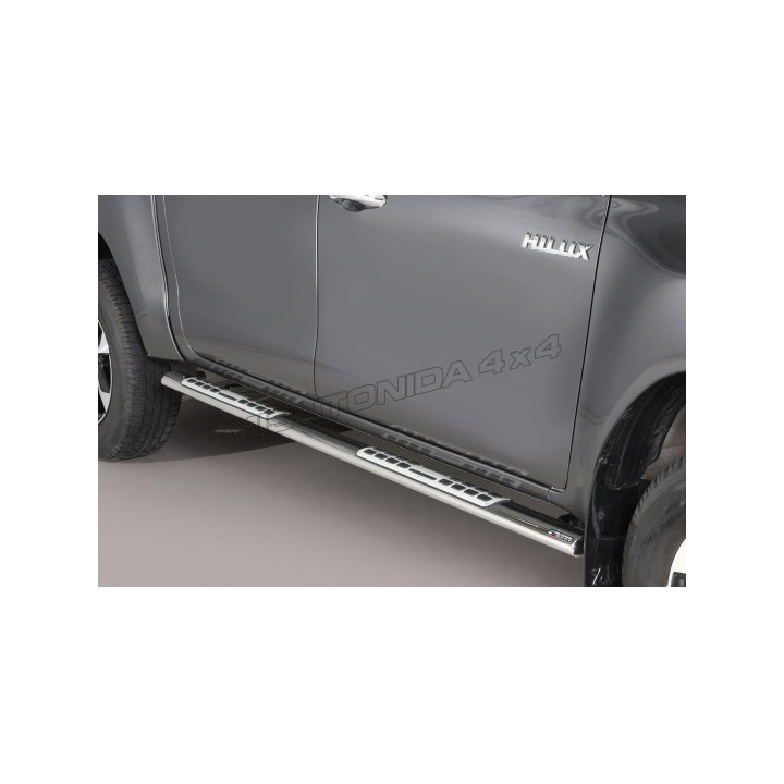 Side Steps, Misutonida 4x4 Neoprene Step, Color Silver, Toyota Hilux 2011 - 2015 - EDK.ro