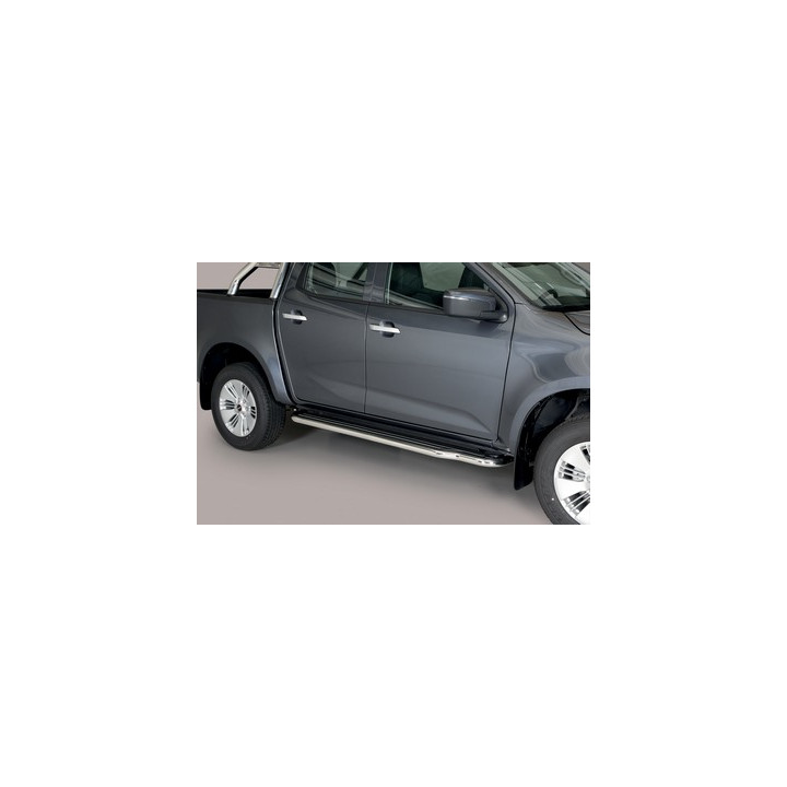 Praguri Laterale, Misutonida 4x4 Extralong, Culoare Argintiu, Isuzu D-Max 2020 - 2023 - EDK.ro