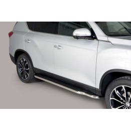 Side Steps, Misutonida 4x4 Extralong, Color Silver, SsangYong Rexton 2018 - Present - EDK.ro