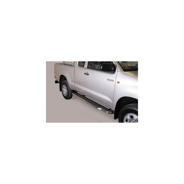 Side Steps, Misutonida 4x4 Extralong, Color Silver, Toyota Hilux 2006 - 2011 - EDK.ro