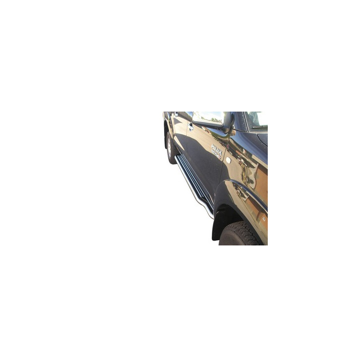 Praguri Laterale, Misutonida 4x4 Extralong, Culoare Argintiu, Toyota Hilux 2006 - 2011 - EDK.ro