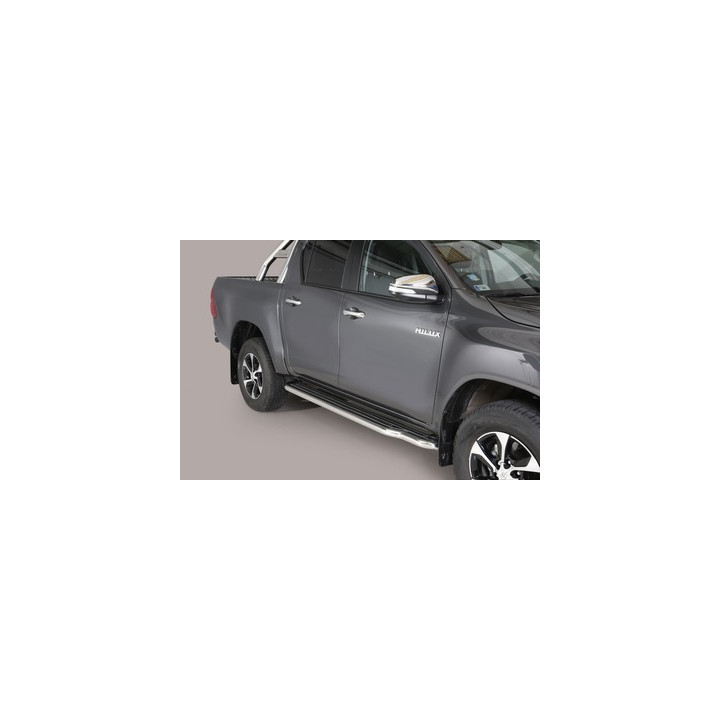 Side Steps, Misutonida 4x4 Extralong, Color Silver, Toyota Hilux 2016 - 2020 - EDK.ro