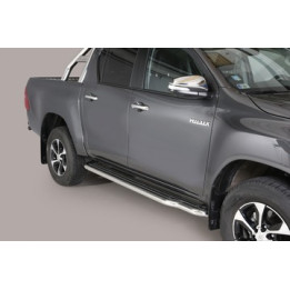 Side Steps, Misutonida 4x4 Extralong, Color Silver, Toyota Hilux 2021 - Present - EDK.ro
