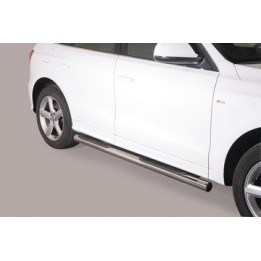 Praguri Laterale, Misutonida 4x4 Grand Pedana cu Treaptă din Cauciuc, Culoare Argintiu, Audi Q5 2008 - 2015 - EDK.ro