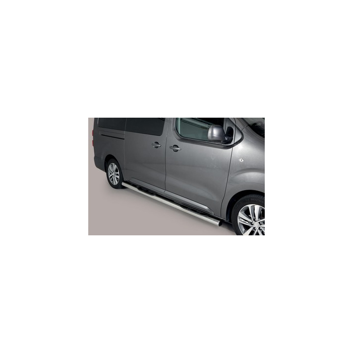 Praguri Laterale, Misutonida 4x4 Grand Pedana cu Treaptă din Cauciuc, Culoare Argintiu, Citroën Jumpy 2016 - Prezent - EDK.ro
