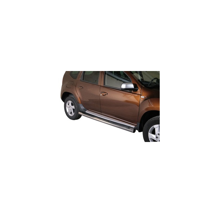 Praguri Laterale, Misutonida 4x4 Grand Footboard cu Treaptă din Cauciuc, Culoare Argintiu, Dacia Duster - EDK.ro