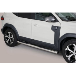 Side Steps, Misutonida 4x4 Grand Footboard with Rubber Step, Color Silver, Dacia Duster - EDK.ro
