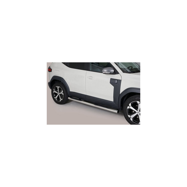 Side Steps, Misutonida 4x4 Grand Footboard with Rubber Step, Color Silver, Dacia Duster - EDK.ro