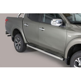 Praguri Laterale, Misutonida 4x4 Grand Pedana cu Treaptă din Cauciuc, Culoare Argintiu, Fiat Fullback - EDK.ro