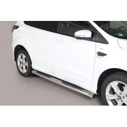 Praguri Laterale, Misutonida 4x4 Grand Footboard cu Treaptă din Cauciuc, Culoare Argintiu, Ford Kuga - EDK.ro