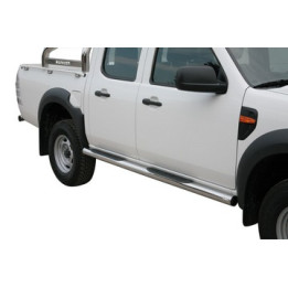 Side Steps, Misutonida 4x4 Grand Footboard with Rubber Step, Color Silver, Ford Ranger 2009 - 2011 - EDK.ro