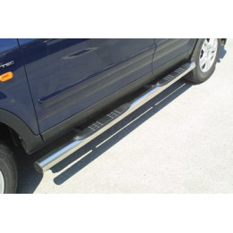 Praguri Laterale, Misutonida 4x4 Grand Footboard cu Treaptă din Cauciuc, Culoare Argintiu, Honda CR-V 2002 - 2004 - EDK.ro