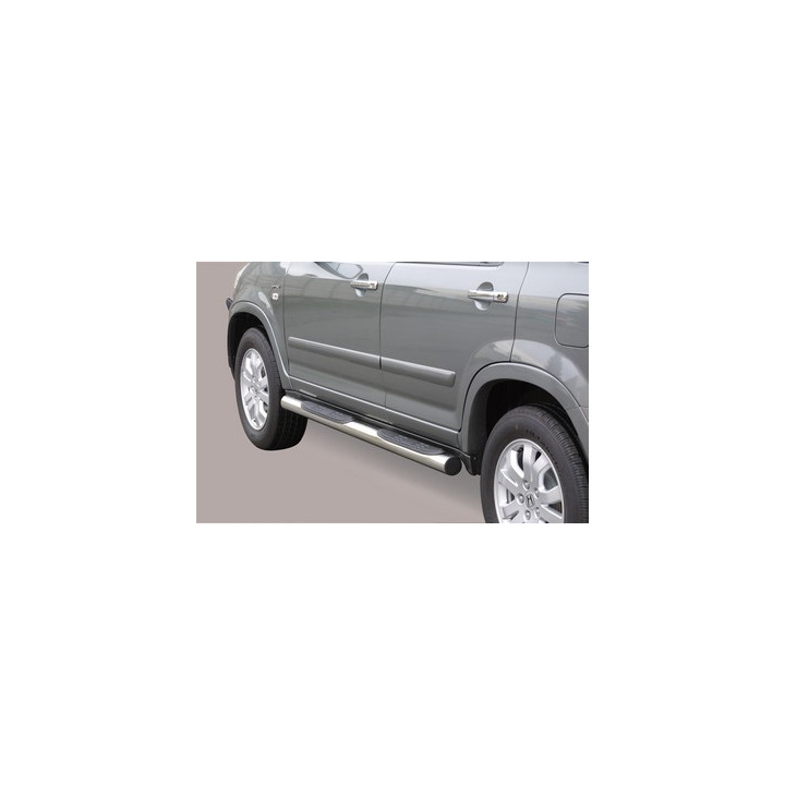 Side Steps, Misutonida 4x4 Grand Footboard with Rubber Step, Color Silver, Honda CR-V 2005 - 2006 - EDK.ro