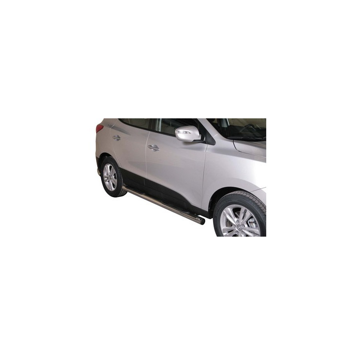 Side Steps, Misutonida 4x4 Grand Footboard with Rubber Step, Color Silver, Hyundai ix35 - EDK.ro