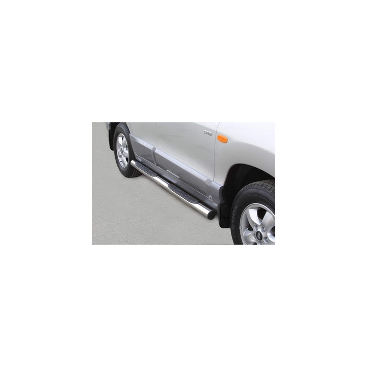 Side Steps, Misutonida 4x4 Grand Footboard with Rubber Step, Color Silver, Hyundai Santa Fe 2005 - 2006 - EDK.ro