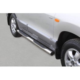 Praguri Laterale, Misutonida 4x4 Grand Footboard cu Treaptă din Cauciuc, Culoare Negru, Hyundai Santa Fe - EDK.ro