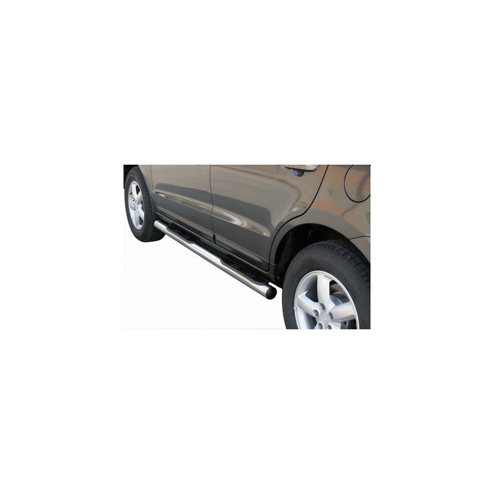 Praguri Laterale, Misutonida 4x4 Grand Pedana cu Treaptă din Cauciuc, Culoare Argintiu, Hyundai Santa Fe 2006 - 2010 - EDK.ro