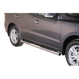 Side Steps, Misutonida 4x4 Grand Footboard with Rubber Step, Color Silver, Hyundai Santa Fe - EDK.ro