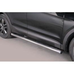 Praguri Laterale, Misutonida 4x4 Grand Pedana cu Treaptă din Cauciuc, Culoare Argintiu, Hyundai Santa Fe - EDK.ro