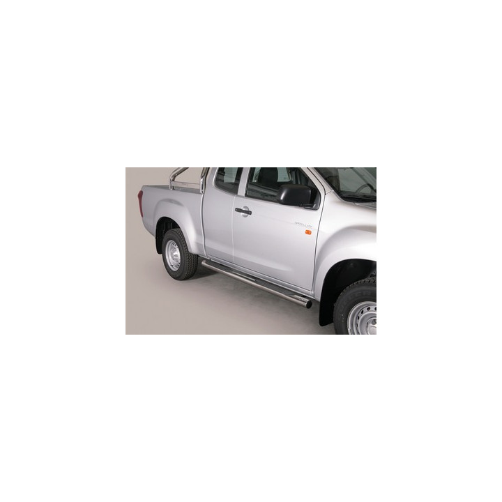 Praguri Laterale, Misutonida 4x4 Grand Footboard cu Treaptă din Cauciuc, Culoare Negru, Isuzu D-Max 2012 - 2019 - EDK.ro